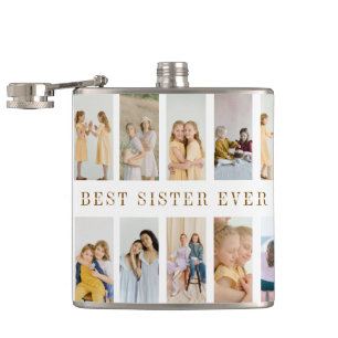 Personalized Sisters Flask   Custom Photos
