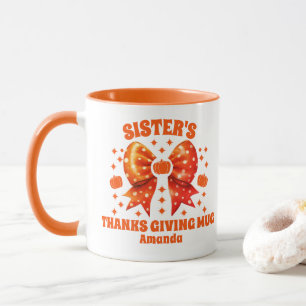 Personalized Sister's Thanksgiving Mug
