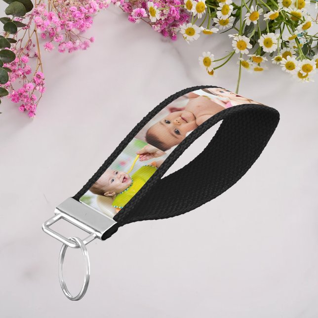 Personalized Six Images Custom Baby Photo Wrist Keychain (Creator Uploaded)