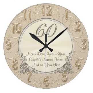 Personalized Sixtieth Anniversary Gifts, CLOCK