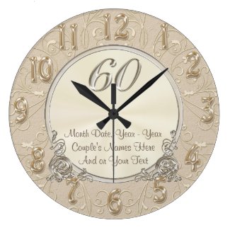 Personalized Sixtieth Anniversary Gifts, CLOCK