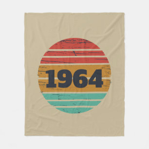 Personalized sixty vintage 60th birthday gift fleece blanket