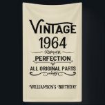 Personalized sixty vintage 60th birthday gifts banner<br><div class="desc">Make your birthday special with this unique design. Add a touch of sophisticated elegance to your birthday celebration with our exquisite, one-of-a-kind designs. These graphics bring sophistication and originality to any product, creating a memorable and stylish gift. They are perfect for those who appreciate a touch of timeless glamour on...</div>