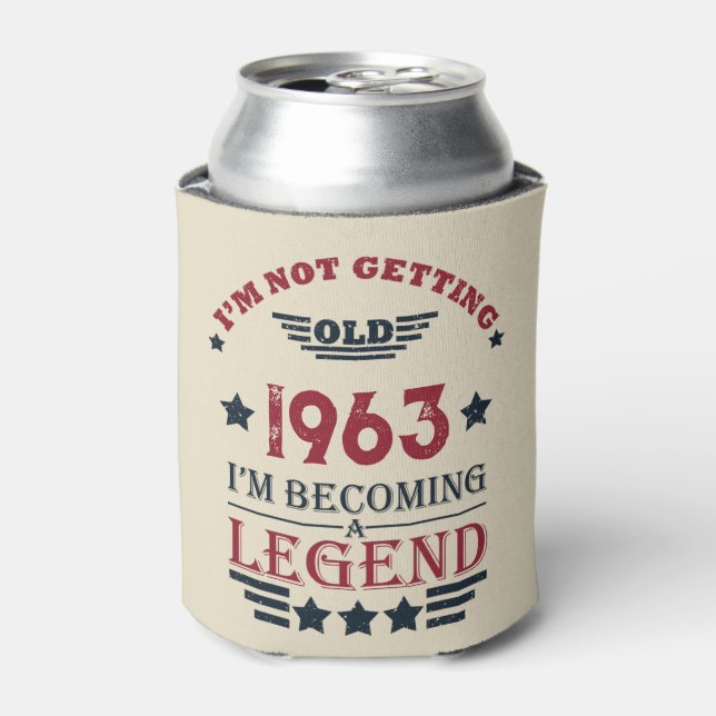 Personalized sixty vintage 60th birthday gifts can cooler (Can Front)