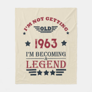 Personalized sixty vintage 60th birthday gifts fleece blanket