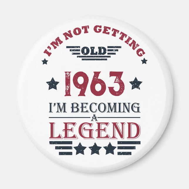 Personalized sixty vintage 60th birthday gifts magnet (Front)
