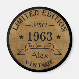 Personalized sixty vintage 60th birthday gifts magnet