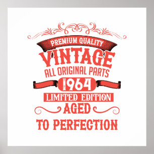 Personalized sixty vintage 60th birthday gifts poster