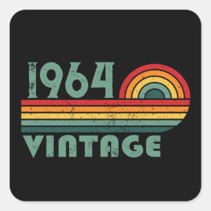 Personalized sixty vintage 60th birthday gifts square sticker