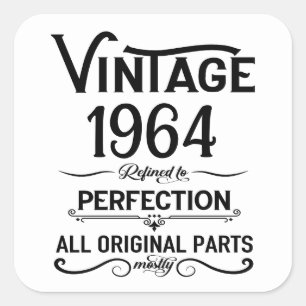 Personalized sixty vintage 60th birthday gifts square sticker
