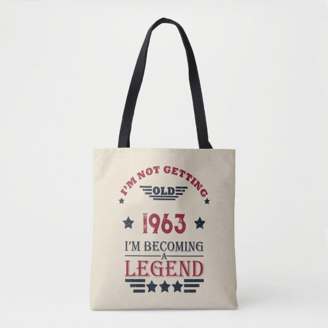 Personalized sixty vintage 60th birthday gifts tote bag (Front)