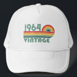 Personalized sixty vintage 60th birthday gifts trucker hat<br><div class="desc">Add some originality to your wardrobe with this vintage birthday graphic design featuring awesome typography font lettering. It's a great gift for men,  women,  husbands,  wives,  girlfriends,  and boyfriends who will love this one-of-a-kind artwork. The perfect fun holiday gift for your birthday party.</div>