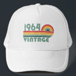 Personalized sixty vintage 60th birthday gifts trucker hat<br><div class="desc">Add some originality to your wardrobe with this vintage birthday graphic design featuring awesome typography font lettering. It's a great gift for men,  women,  husbands,  wives,  girlfriends,  and boyfriends who will love this one-of-a-kind artwork. The perfect fun holiday gift for your birthday party.</div>