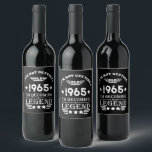 Personalized sixty vintage 60th birthday gifts wine label<br><div class="desc">Make your birthday special with this unique design. Add a touch of sophisticated elegance to your birthday celebration with our exquisite, one-of-a-kind designs. These graphics bring sophistication and originality to any product, creating a memorable and stylish gift. They are perfect for those who appreciate a touch of timeless glamour on...</div>