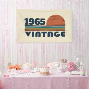 Personalized sixty vintage 60th birthday party banner