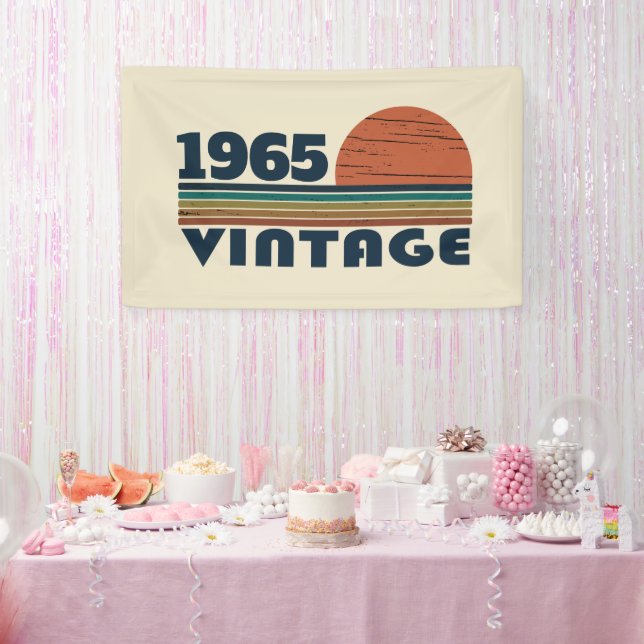 Personalized sixty vintage 60th birthday party banner (Party)