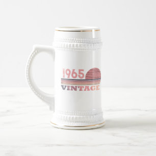 Personalized sixty vintage 60th birthday party beer stein