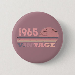 Personalized sixty vintage 60th birthday party button