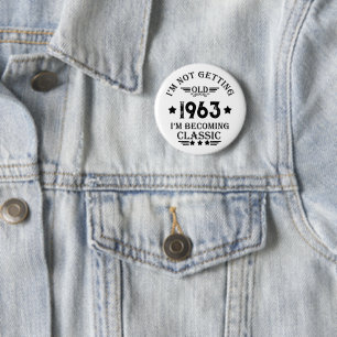 Personalized sixty vintage 60th birthday party button