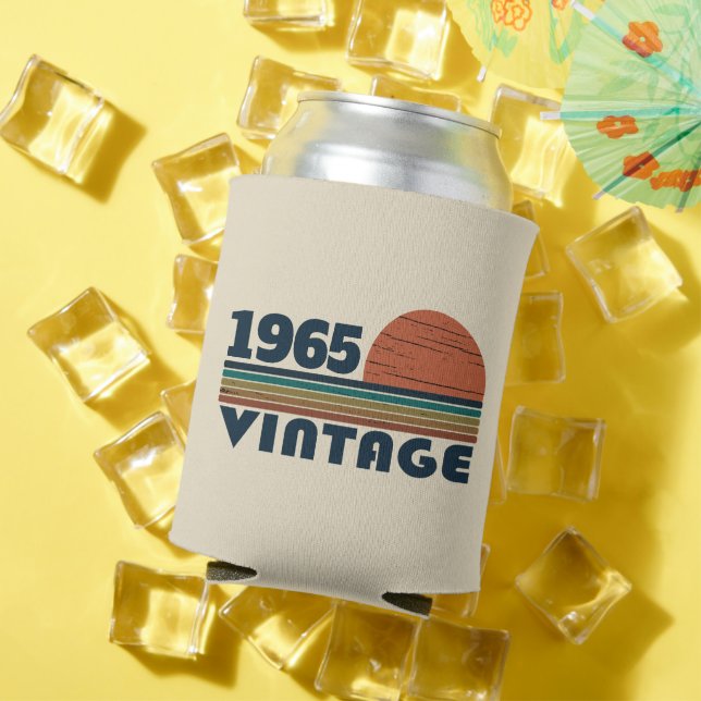 Personalized sixty vintage 60th birthday party can cooler (In Situ Summer)