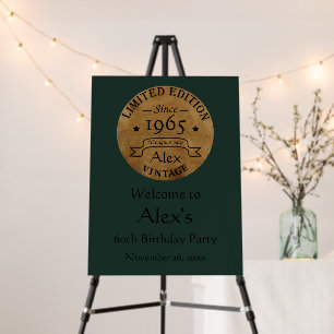 Personalized sixty vintage 60th birthday party foam board