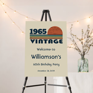 Personalized sixty vintage 60th birthday party foam board