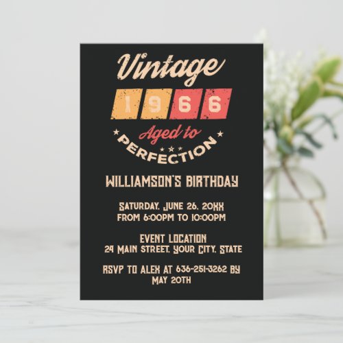 Personalized sixty vintage 60th birthday party invitation