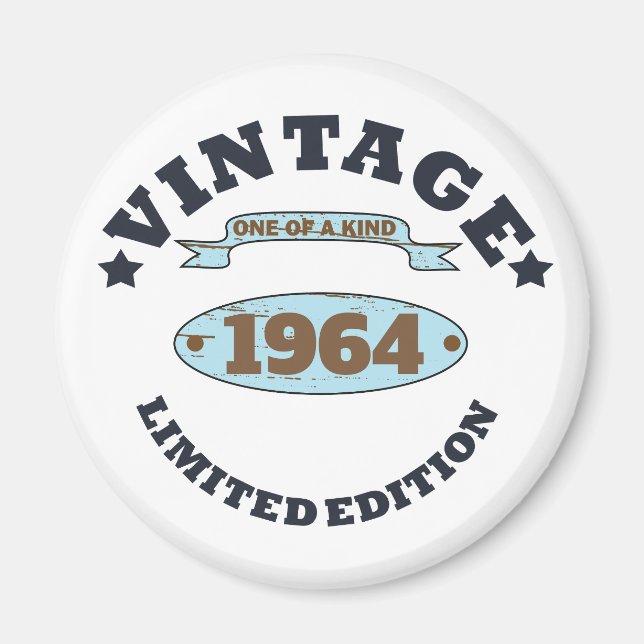Personalized sixty vintage 60th birthday party  magnet (Front)