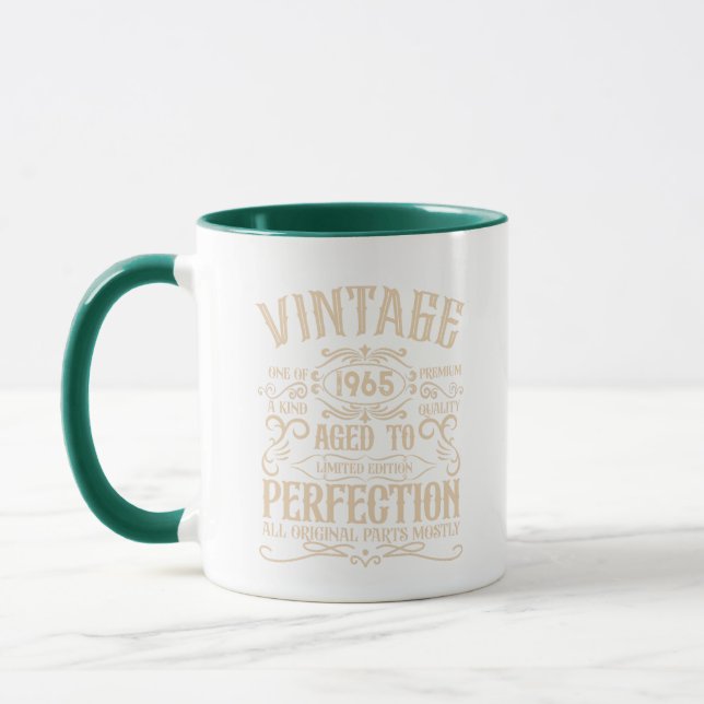 Personalized sixty vintage 60th birthday party mug (Left)