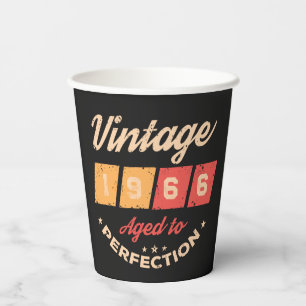 Personalized sixty vintage 60th birthday party paper cups