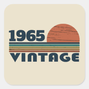 Personalized sixty vintage 60th birthday party square sticker