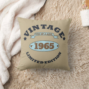 Personalized sixty vintage 60th birthday party throw pillow