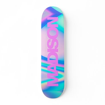 Personalized Skateboard Name Pink Girly Modern