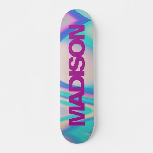 Personalized Skateboard Name Retro 90 Vaporwave