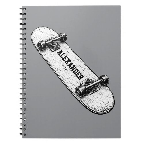 Personalized Skateboard Spiral Notebook for kids