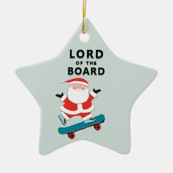 Personalized Skateboarder Keepsake Ceramic Ornament by partygames at Zazzle