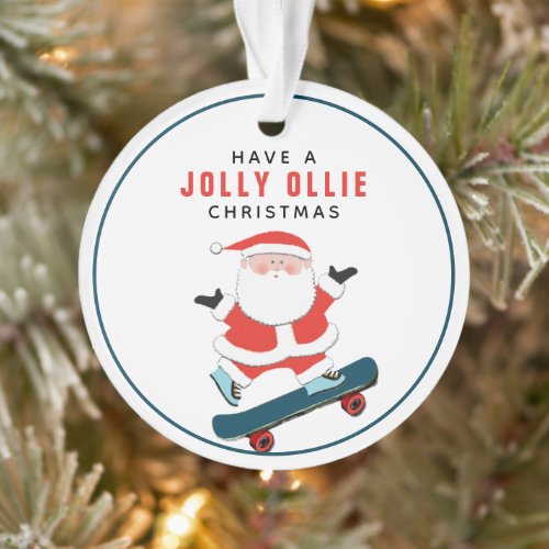 Personalized Skateboarder Keepsake Ornament