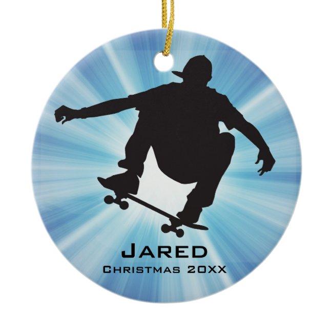 Personalized Skateboarding Ornament