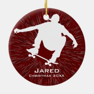 Personalized Skateboarding Ornament