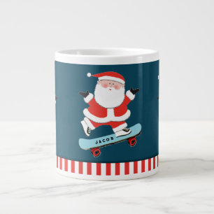 Personalized Skater Holiday Gift Giant Coffee Mug