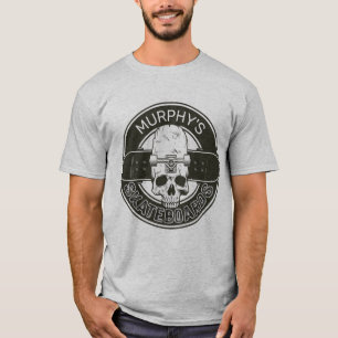 Personalized Skater NAME Skull Skateboarding Skate T-Shirt