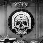 Personalized Skeleton Birthday Halloween Party Dart Board<br><div class="desc">Memento mori (1916) by Julie de Graag 

skeleton,  skull,  halloween,  death,  bones,  black,  dead,  horror,  white,  funny,  cool,  gothic,  dark,  skulls,  spooky,  goth,  bone,  vintage,  cute,  grunge,  anatomy,  ghost,  witch,  punk,  skeletons,  tarot,  emo,  scary,  black and white,  metal</div>