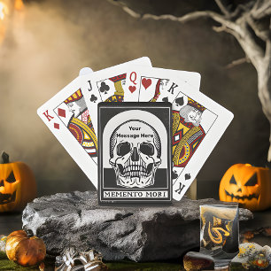 Personalized Skeleton Birthday Halloween Party Poker Cards