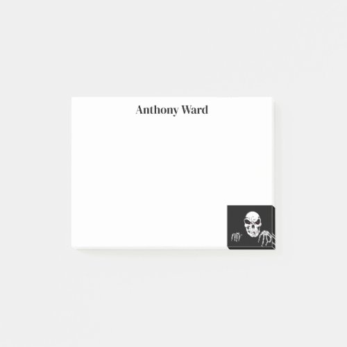 Personalized Skeleton Spooky Post_It Notes