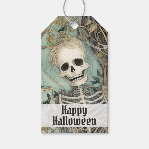 Personalized Skeleton Vintage Halloween  Gift Tags