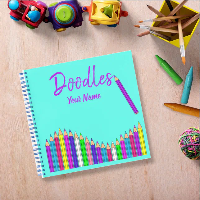 Personalized Sketch Book Doodles Notebook Zazzle