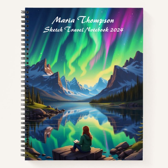 Personalized Sketch Travel Notebook Journal Diary (Front)