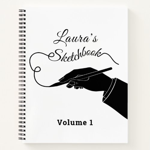 Personalized Sketchbook Notebook