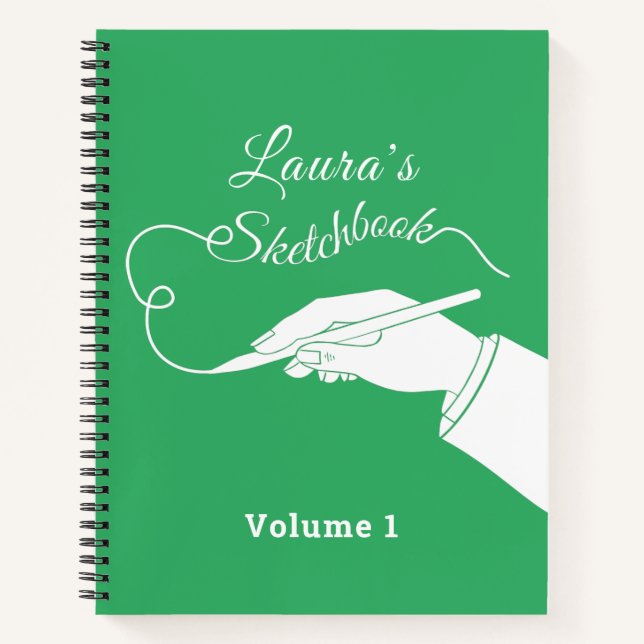 Personalized Sketchbook Notebook (Front)