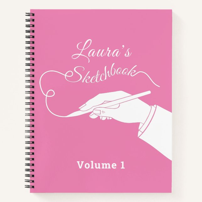 Personalized Sketchbook Notebook (Front)